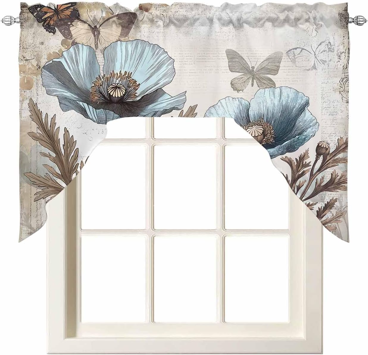 Vintage Tulip Flower Window Valance 56x36