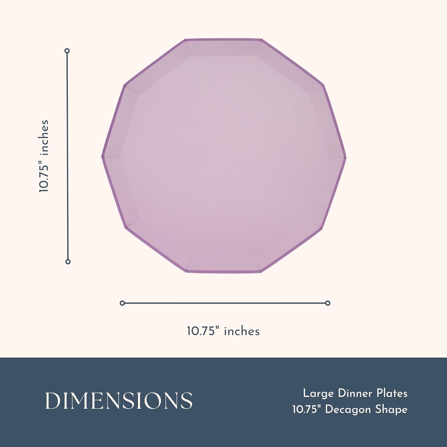Lilac Purple Paper Plates 105 Inch Pack of 8