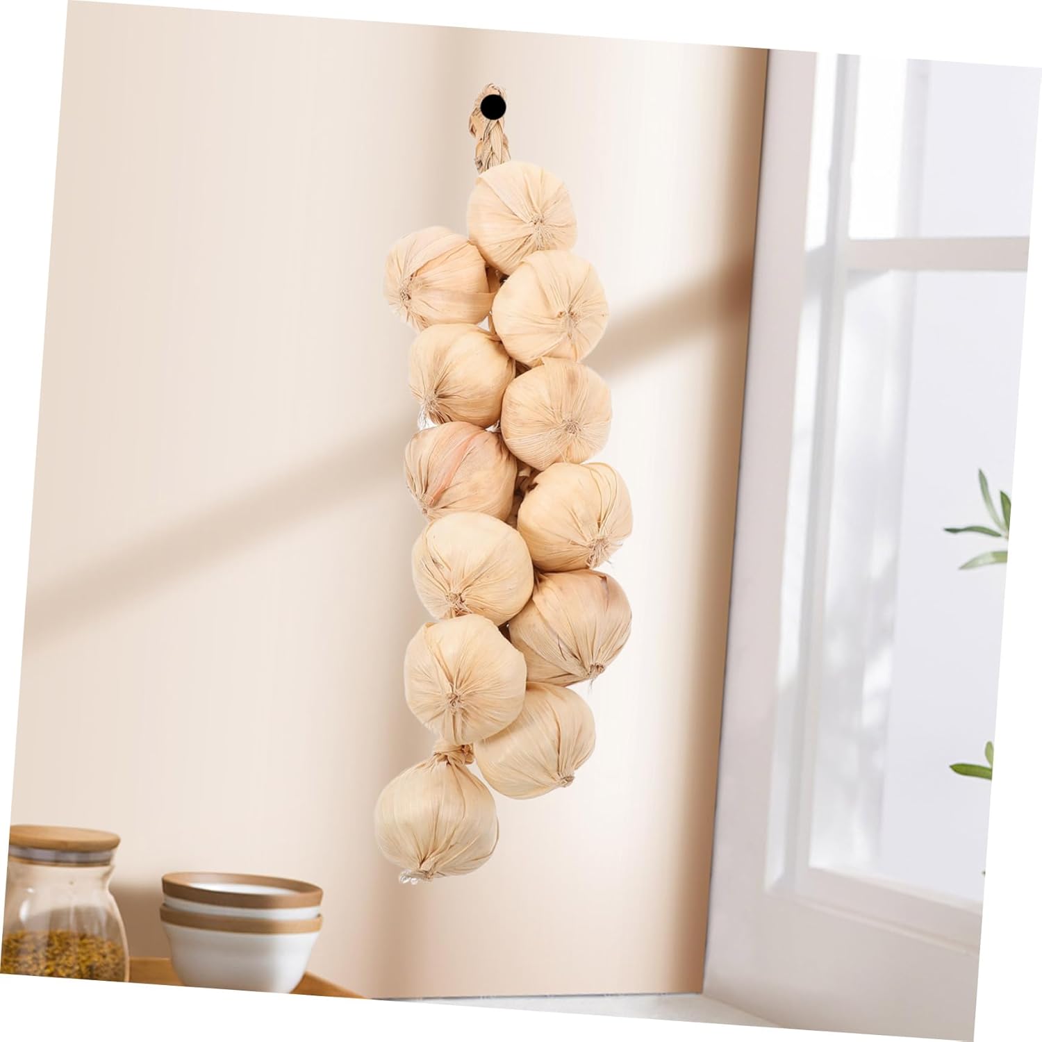 SOLUSTRE Lifelike Fake Garlic String Decor