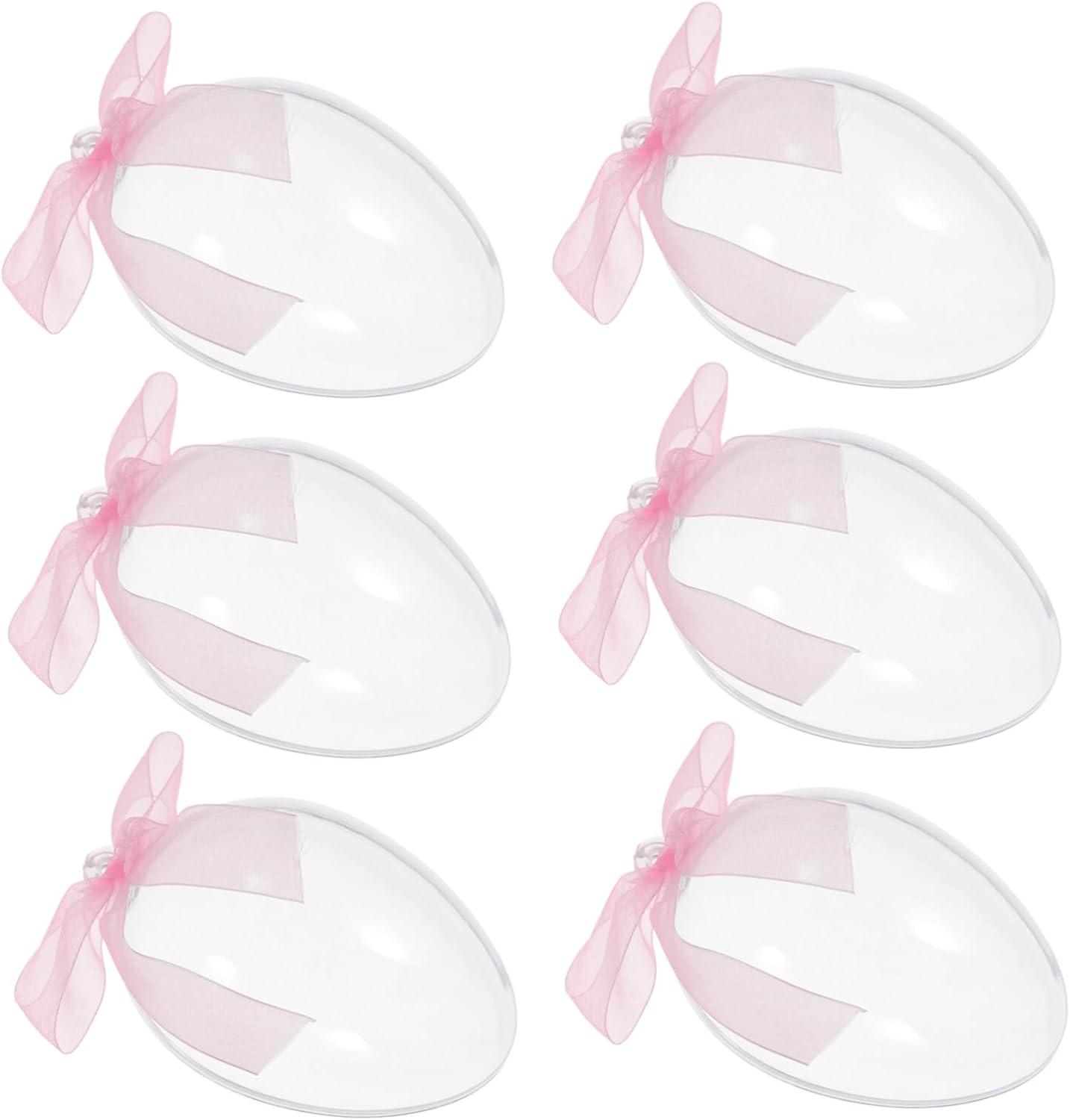 6pcs Fillable Easter Candy Boxes Clear Shaped Containers