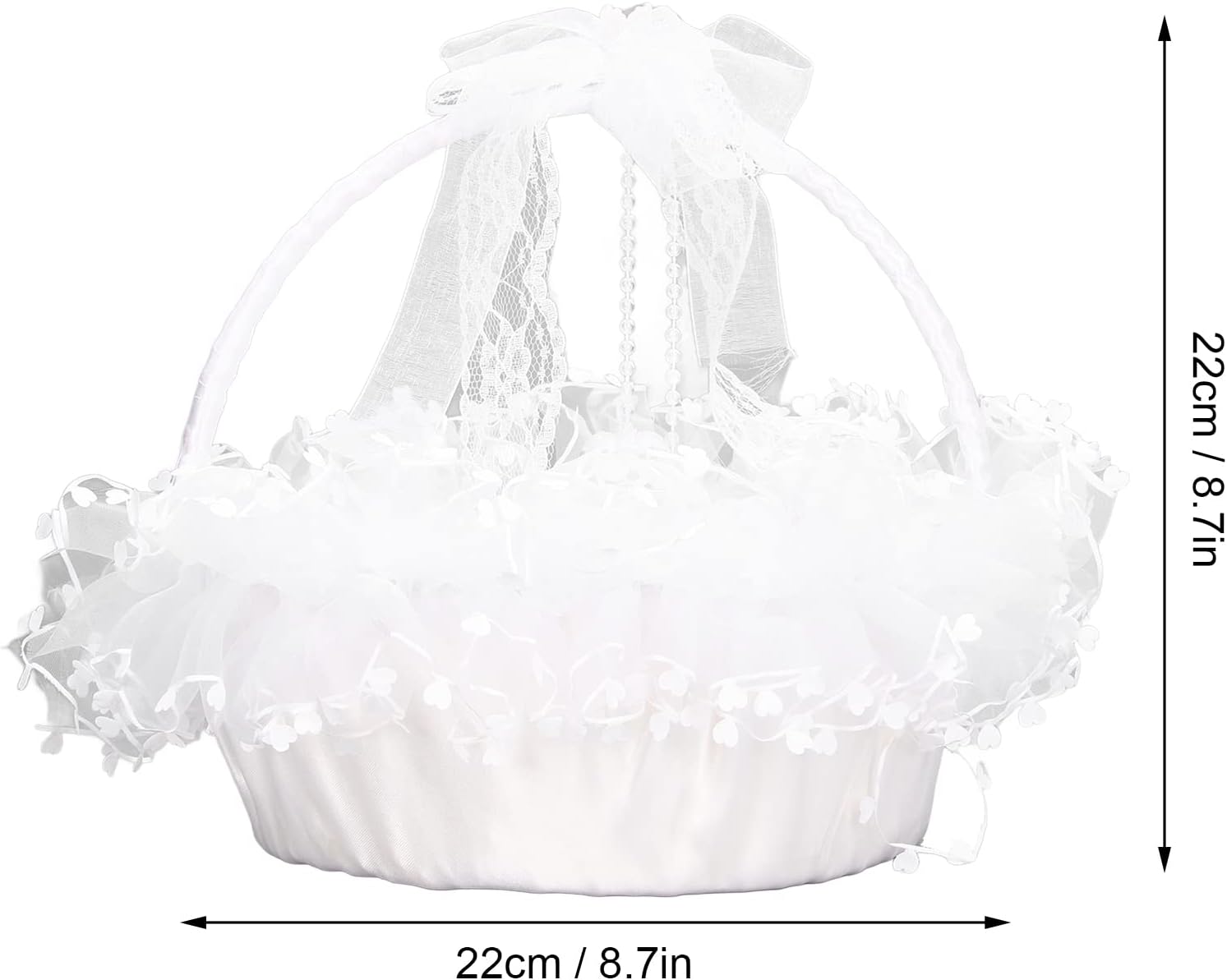 Enforose Flower Girl Basket with Handle