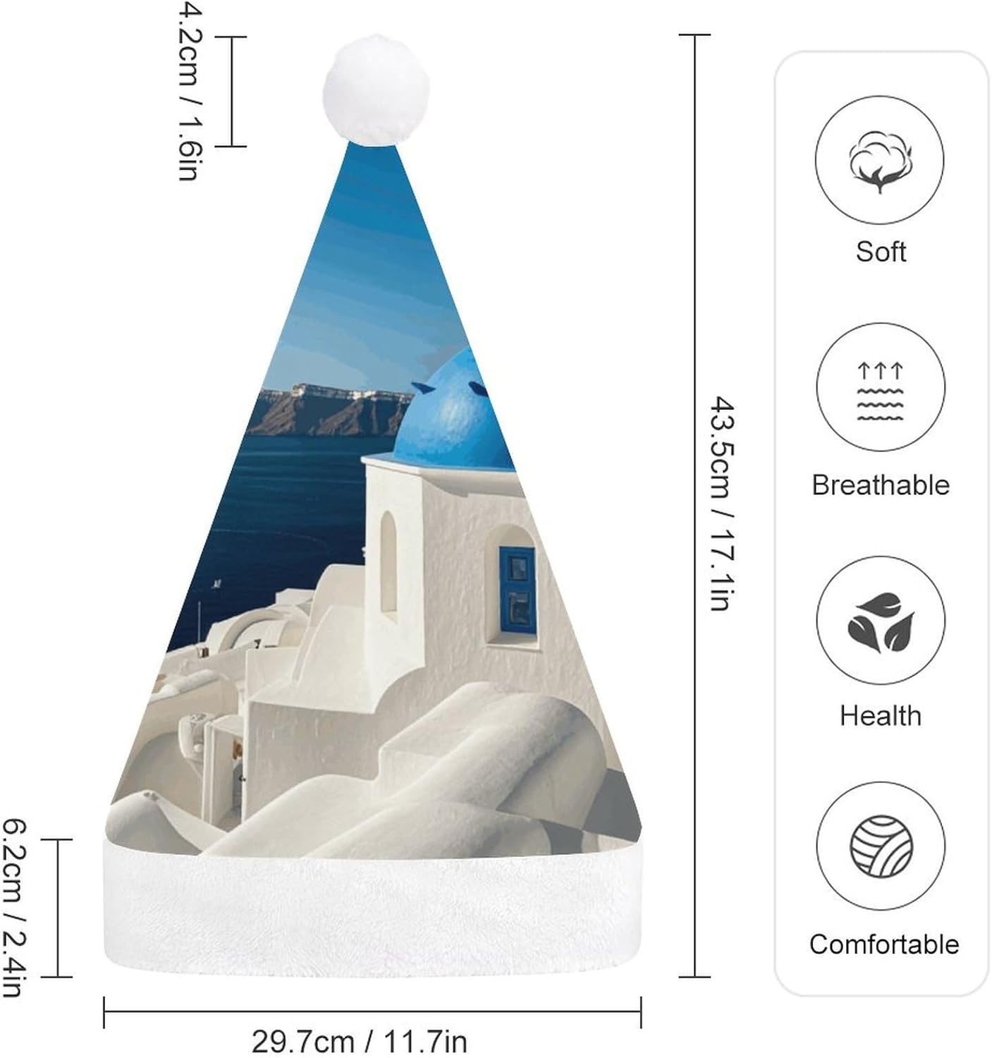 Santa Hat with Sea View Design for Christmas Party