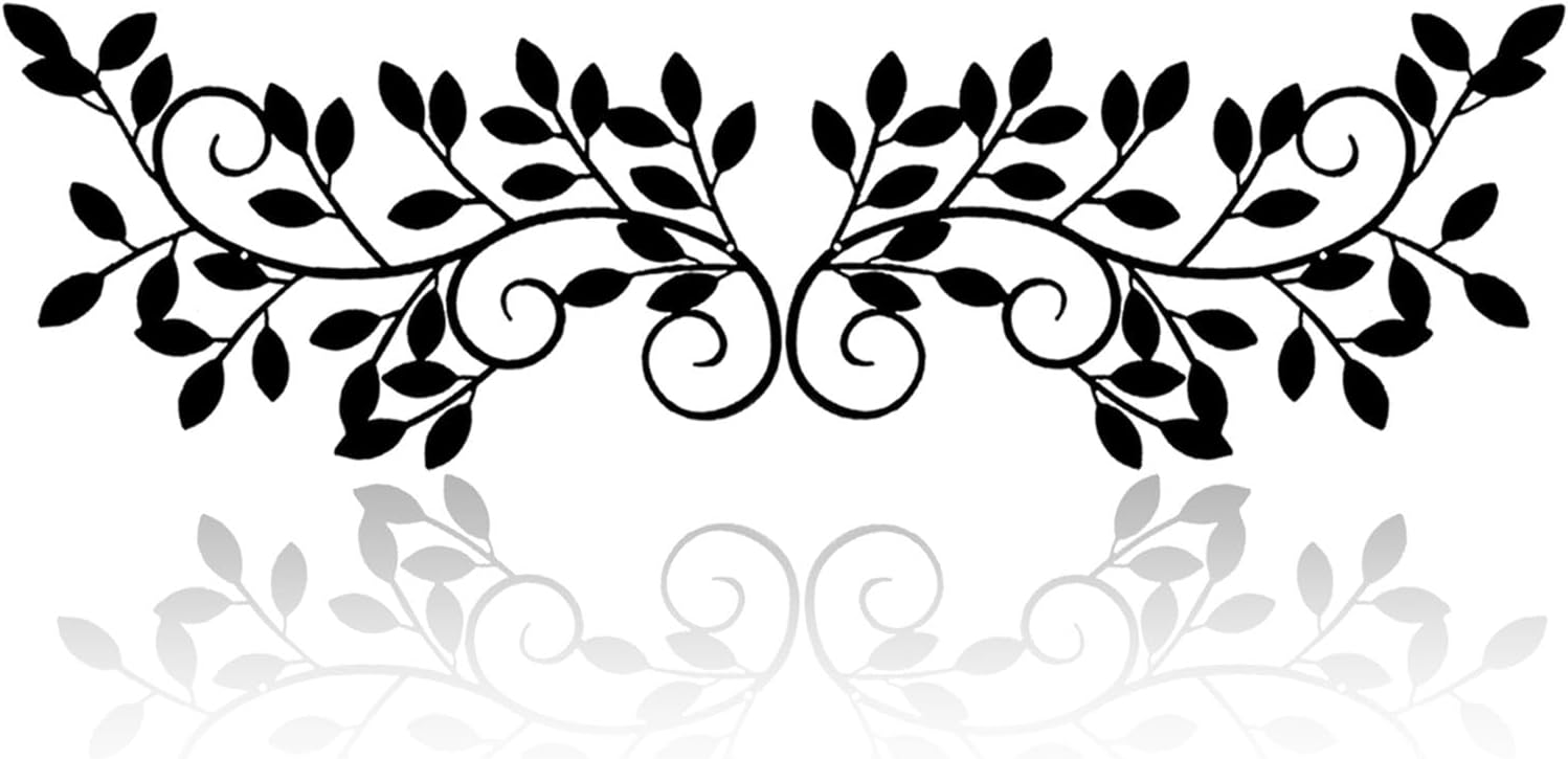 ESTART 2 Pieces Metal Tree Leaf Wall Decor