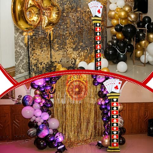 6 Ft Casino Column Cardboard Cutout Photo Prop