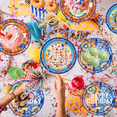 48pcs Dart War Themed Paper Plates for Parties