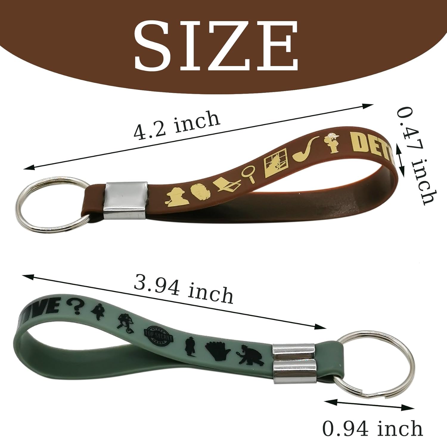 CupaPlay 24PCS Detective Rubber Keychains