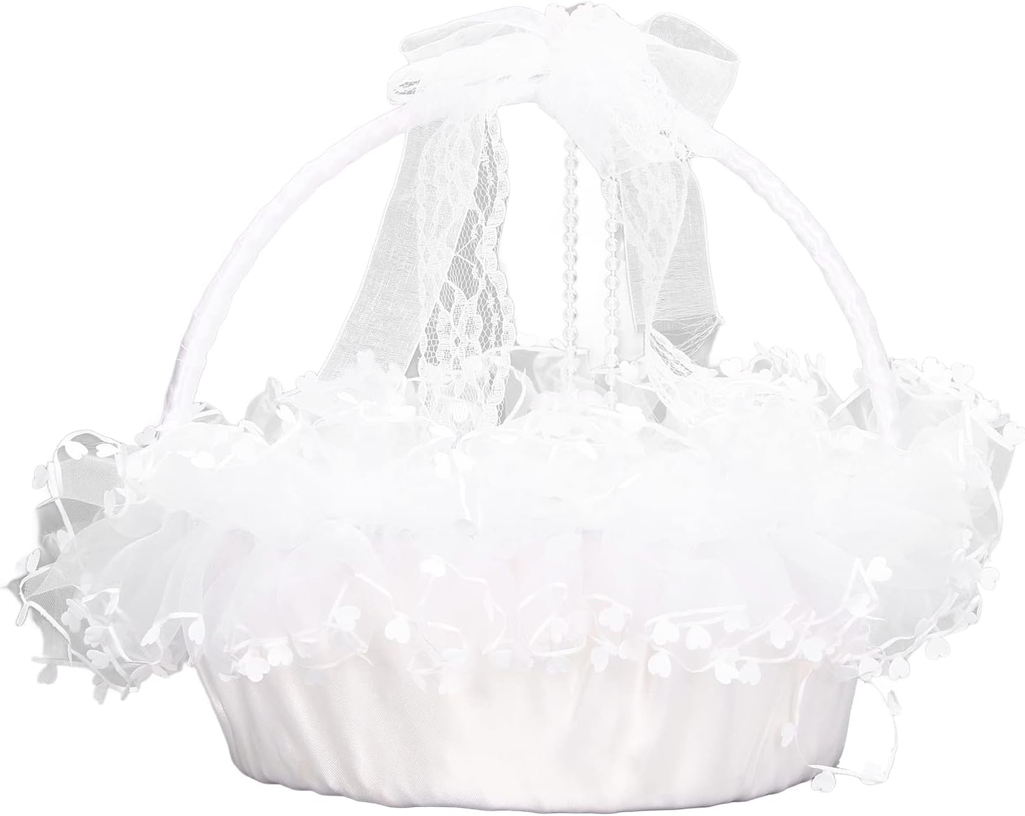 Enforose Flower Girl Basket with Handle