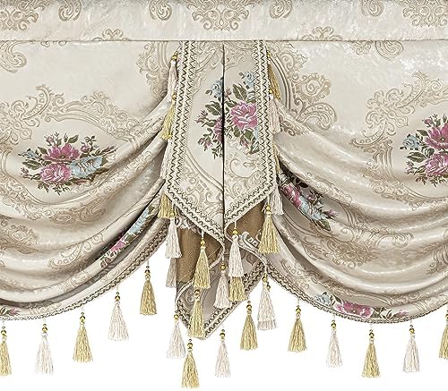 Loom And Mill Luxury Waterfall Valance Valance With Tassels