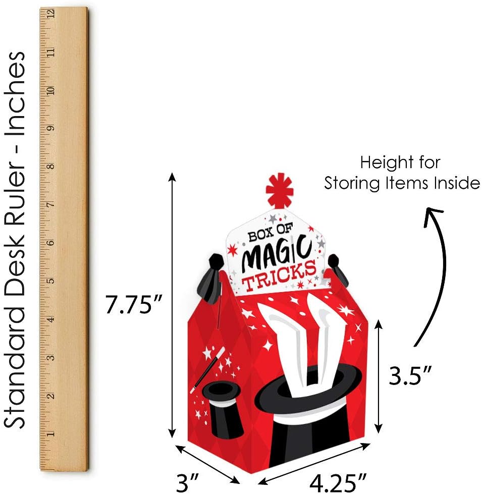 Big Dot of Happiness Magic Show Treat Box Set of 12
