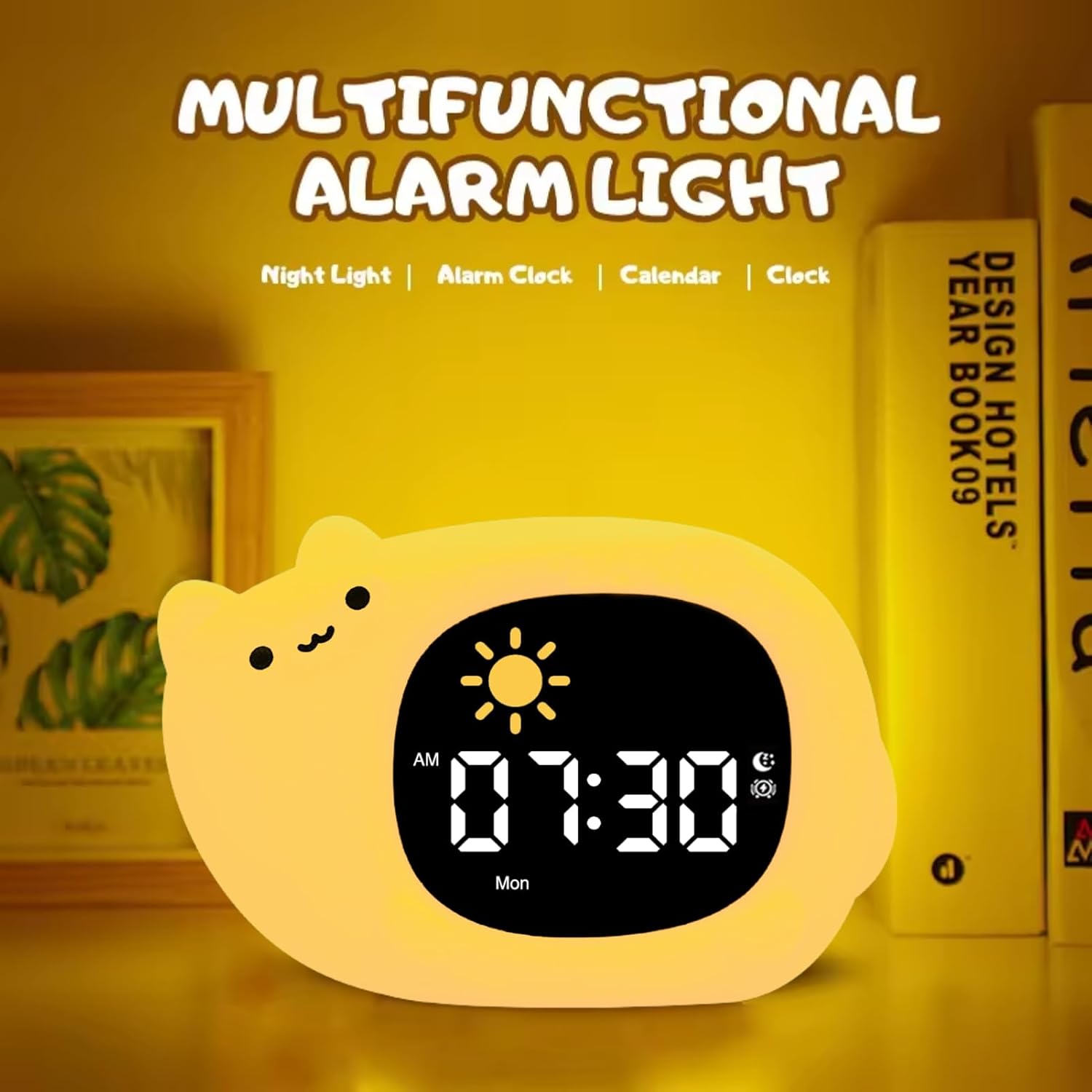Kids Alarm Clock with Night Light and White Noise