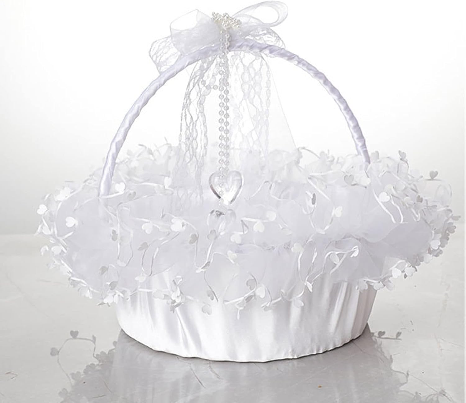 Enforose Flower Girl Basket with Handle