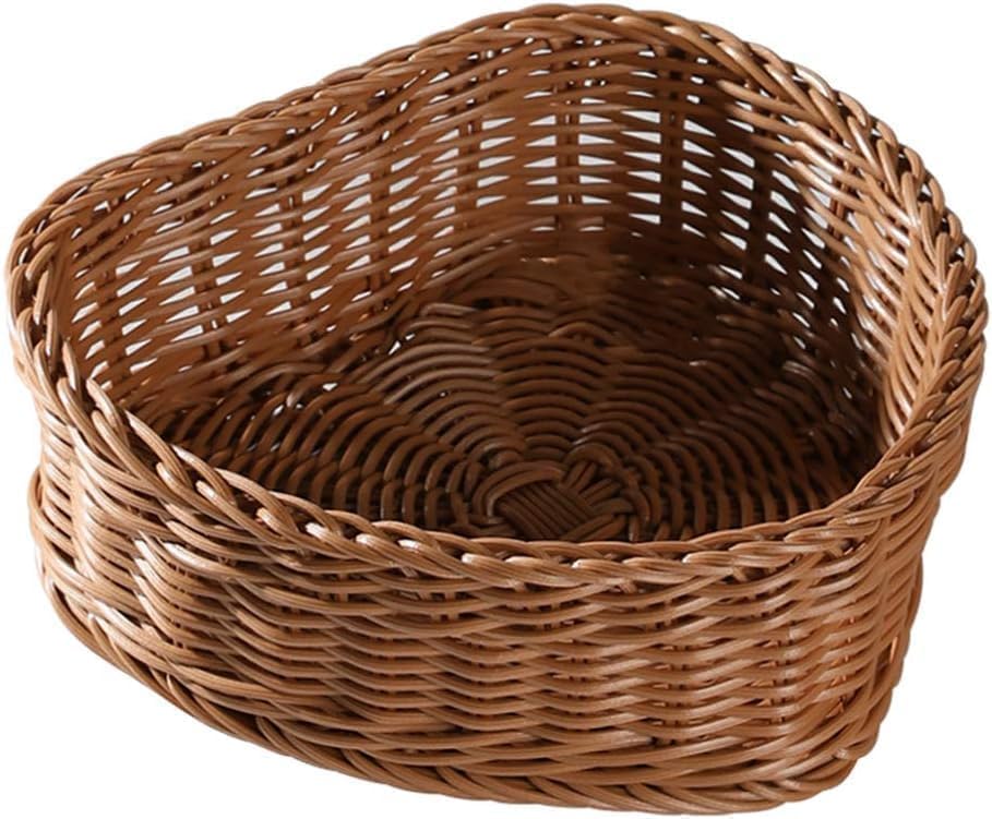 Heart Shaped Rattan Wicker Basket For Wedding Birthday Party Favor
