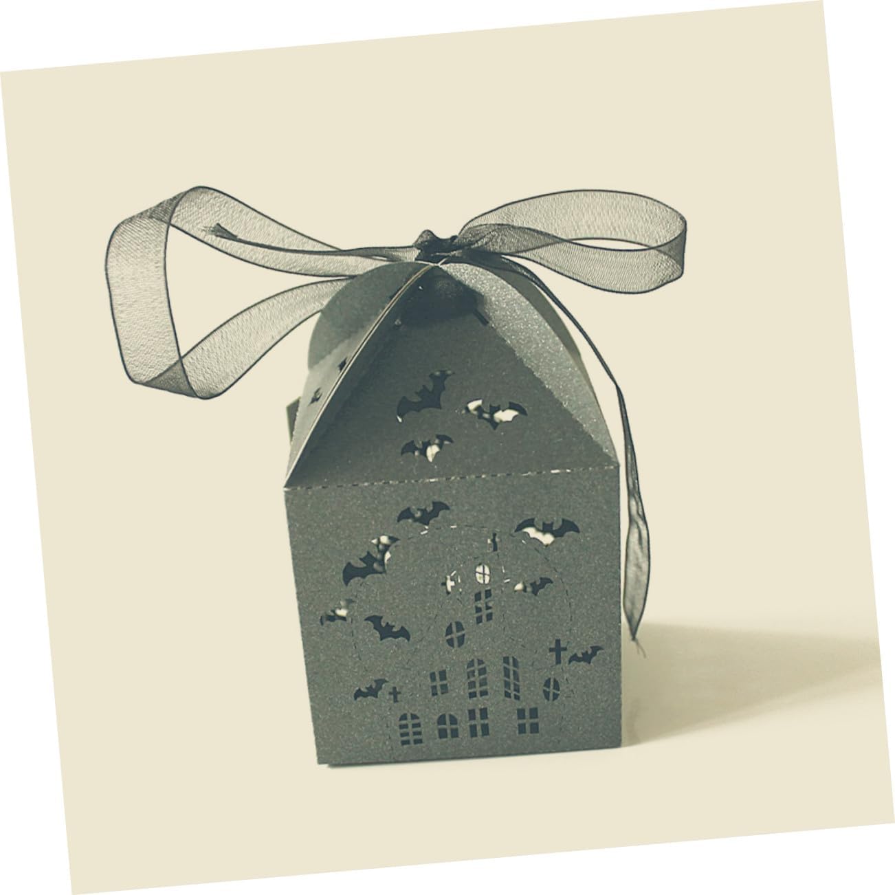 Halloween Bat Candy Box Wedding Favor Case Iridescent