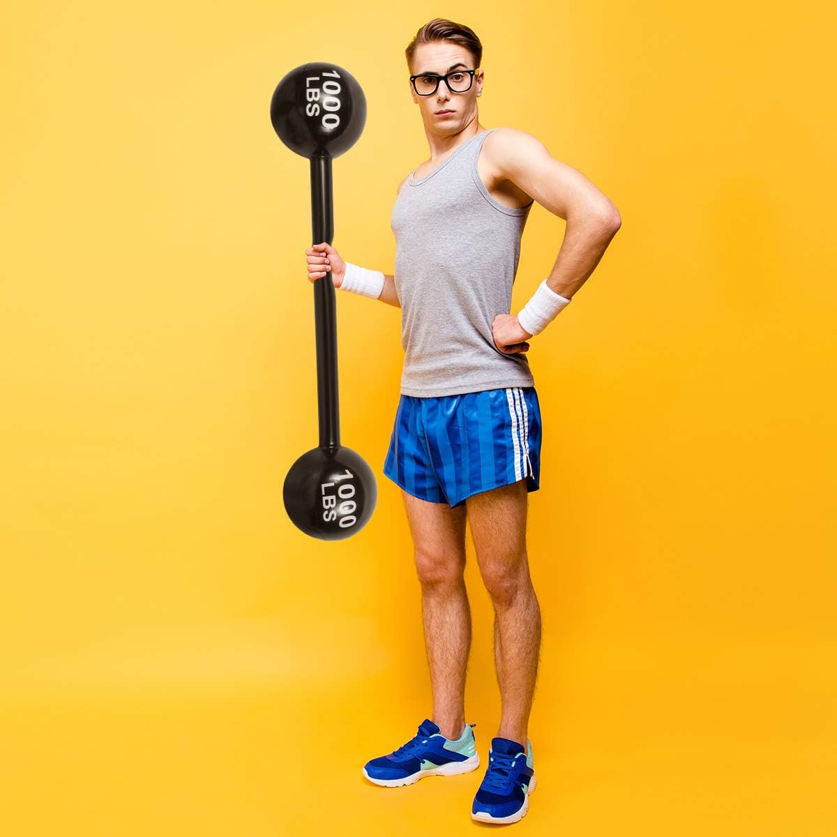 4PCS Giant Inflatable Dumbbell Barbell for Party Decorations