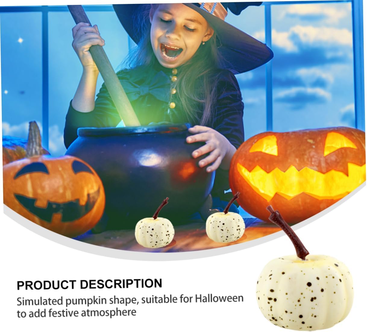 PRETYZOOM Halloween Pumpkins Decorative Set