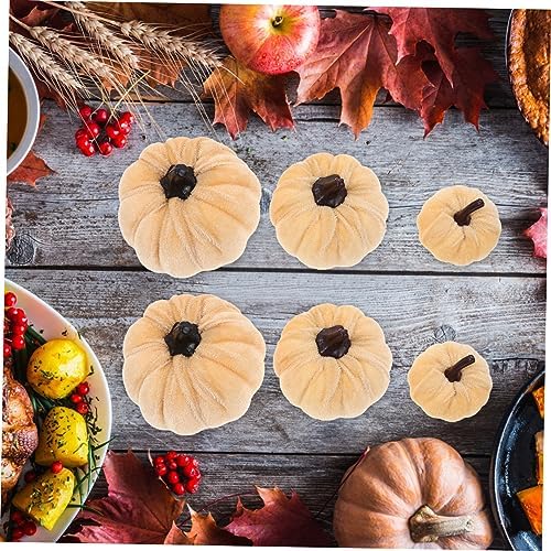 GLEAVI 6Pcs Artificial Pumpkins for Halloween Decorations
