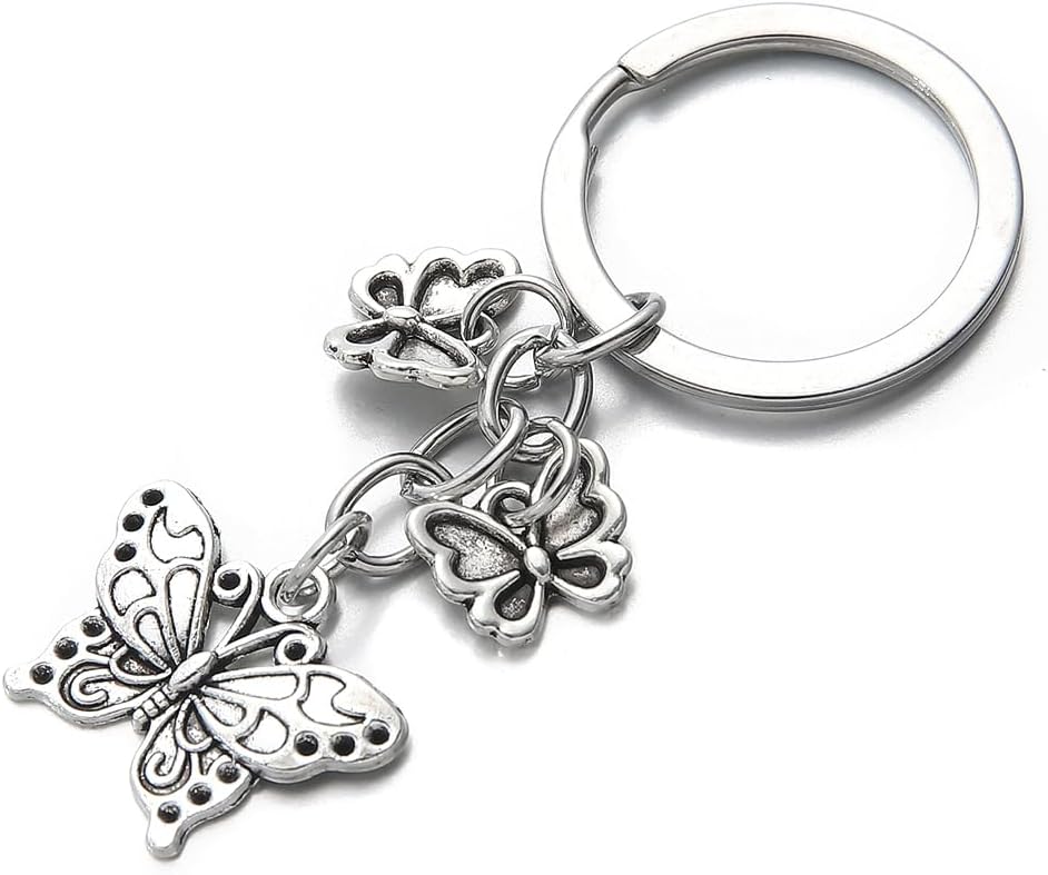 PHAETON 20PCS Butterfly Keychain Charms for Bags and Keychains