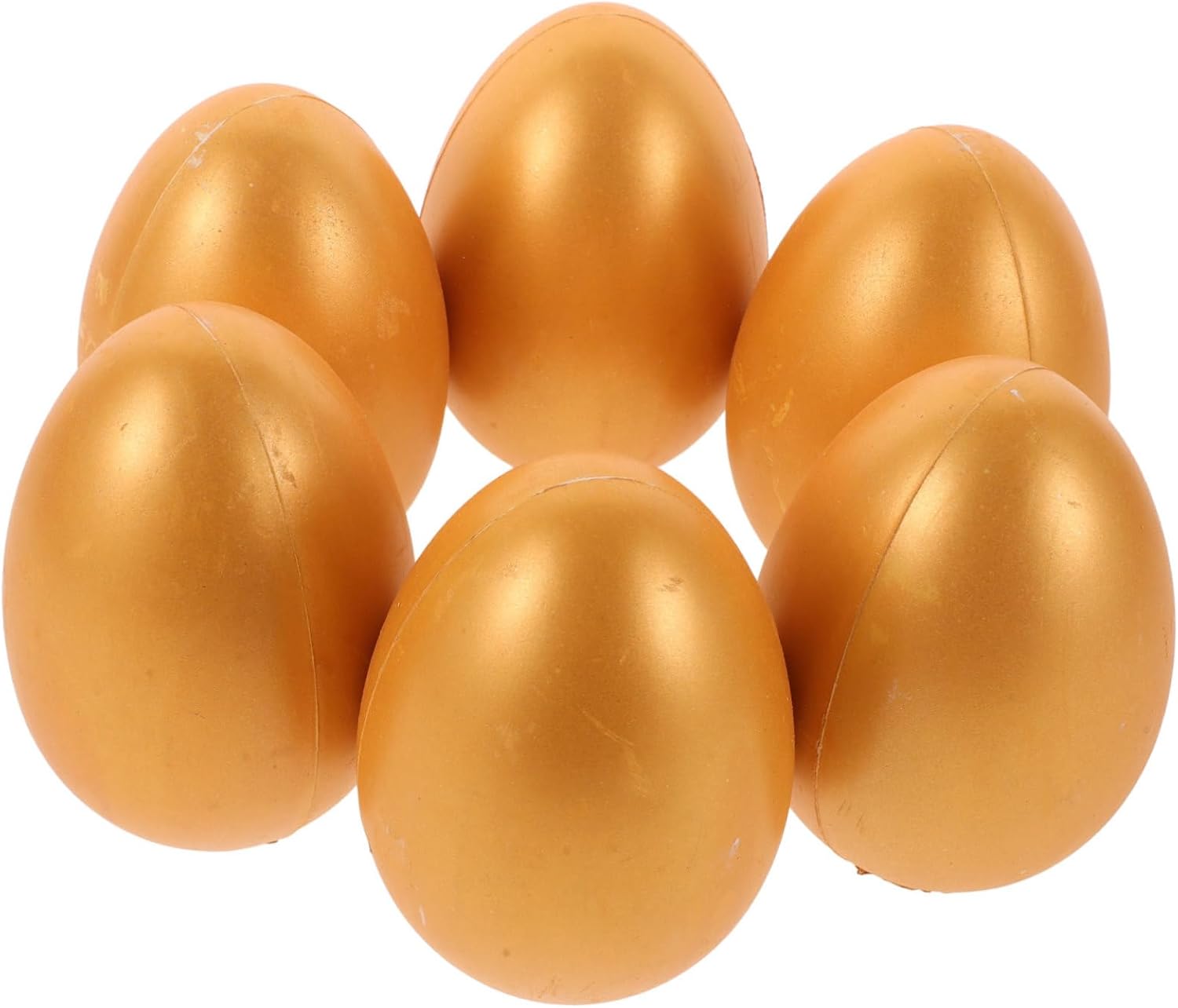 6pcs Golden Empty Eggs for Easter and Parties