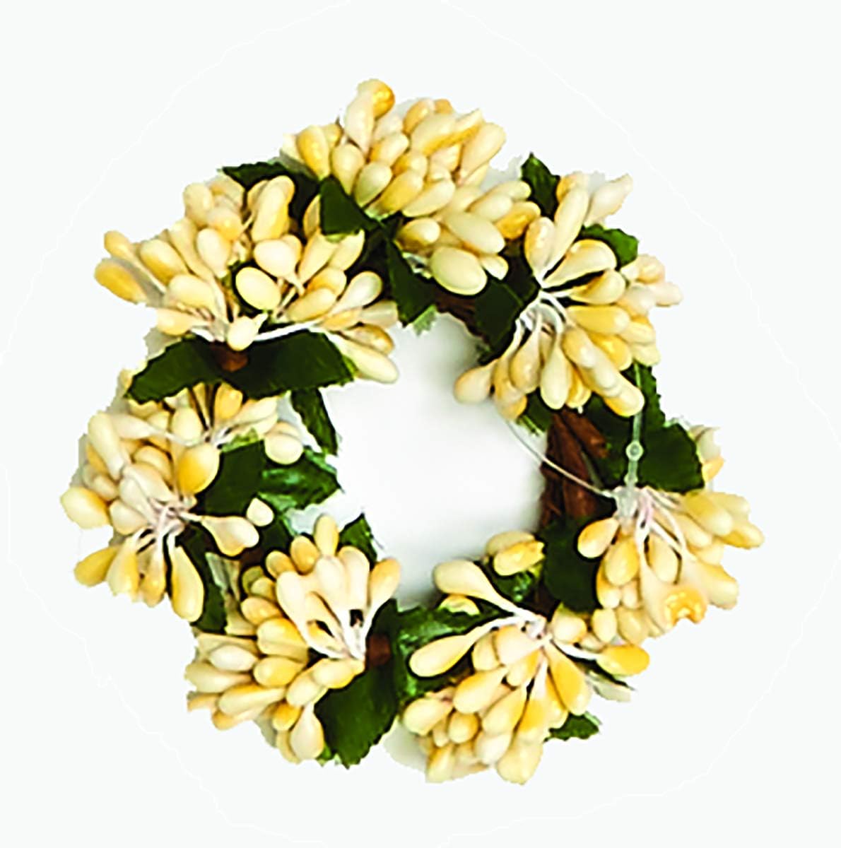 15 Inch Seed Candle Ring Cream Set of 2