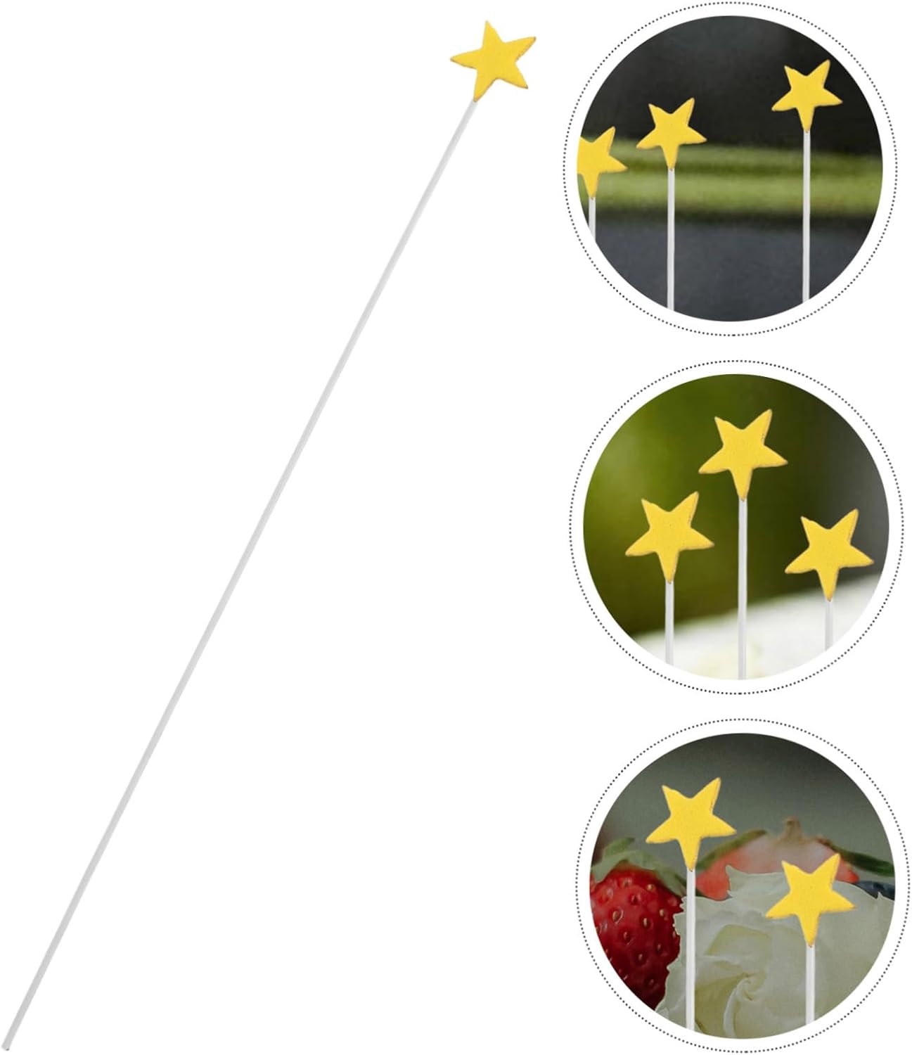 100pcs Star Cupcake Toppers for Birthday and Shower Celebrations