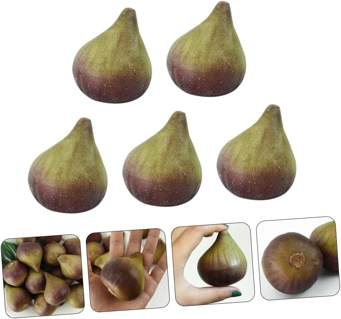 ABOOFAN 5Pcs Artificial Fig Fruit Models Decorative Props