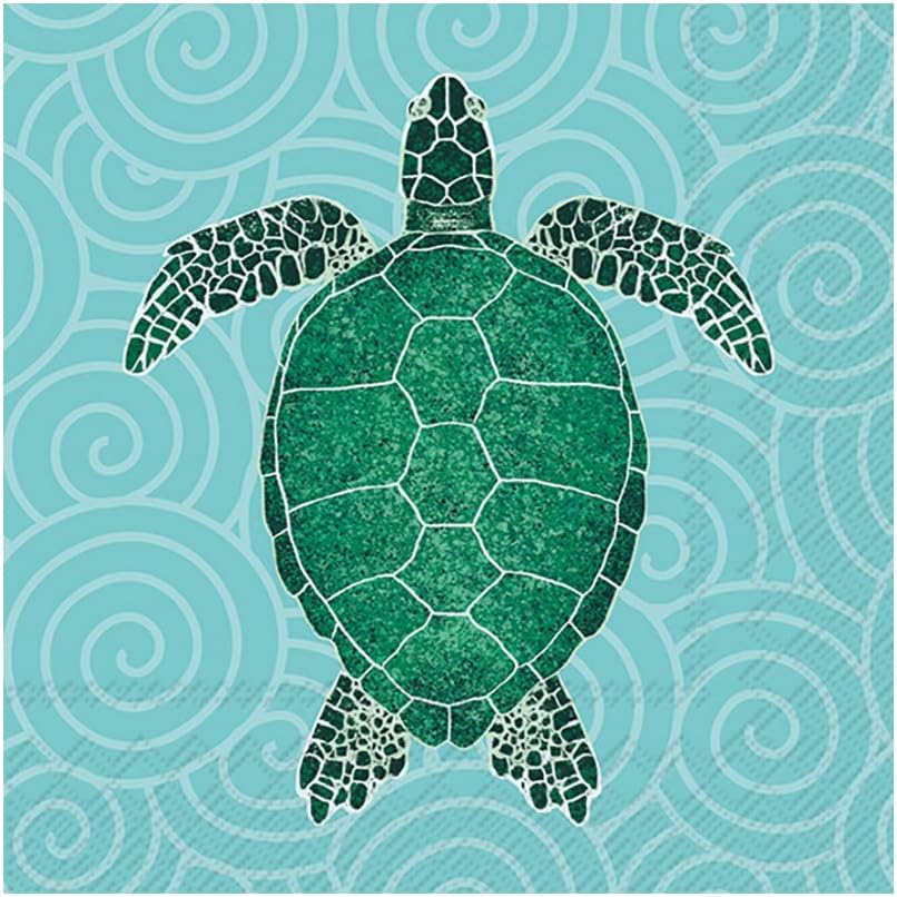 Ihr Ideal Home Range Cocktail Napkins 5x5 Sea Turtle 20 Count