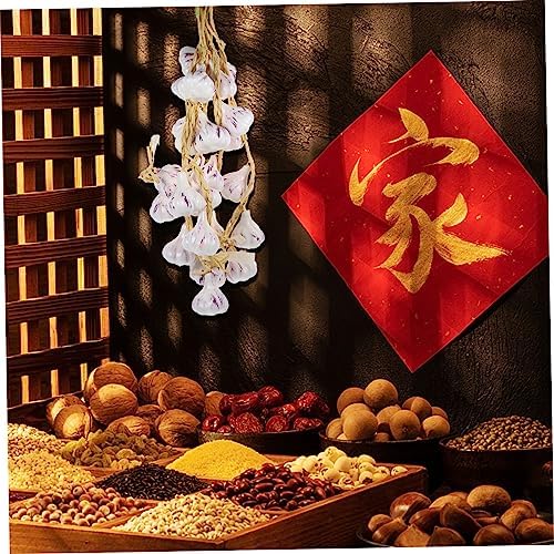 Ciieeo 5pcs Artificial Garlic Strings for Photography Props
