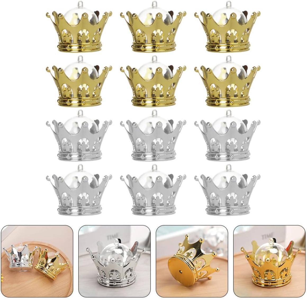 GLEAVI 12 Pcs Shaped Fillable Candy Boxes Dome Elegant Wedding Party Favors