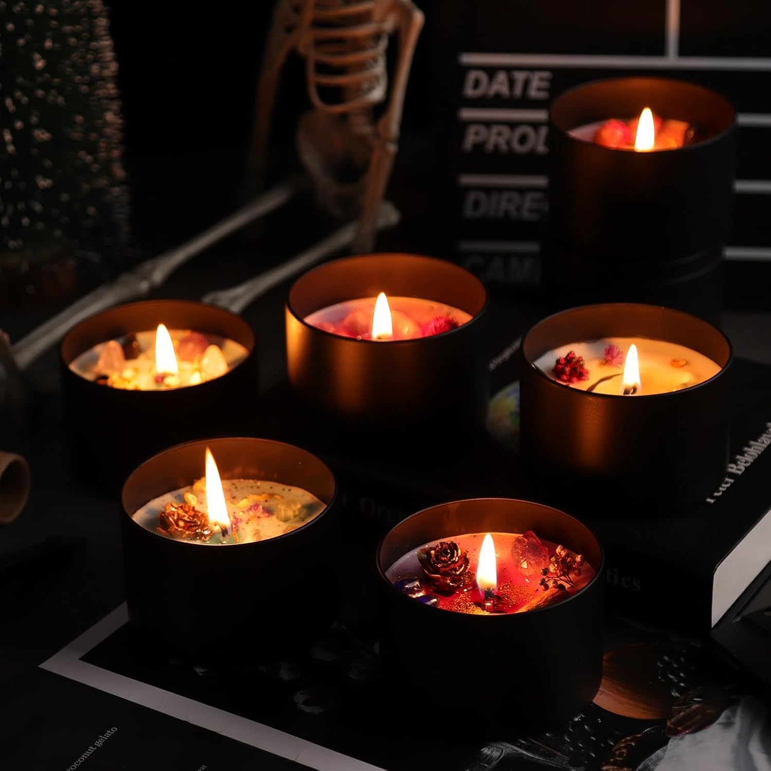Premium Matte Black Candle Tins 12oz 12-Pack