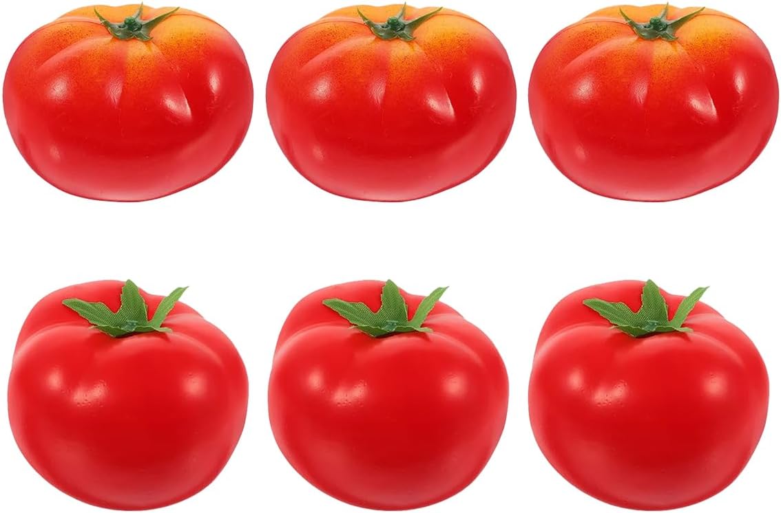 6pcs Foam Tomato Artificial Vegetable Home Decor Photo Prop