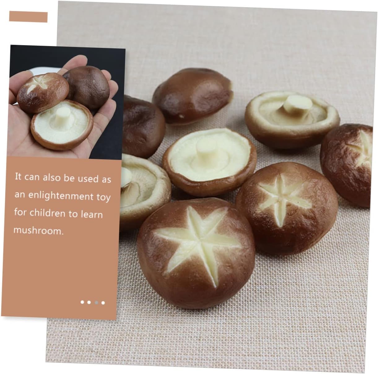 Healifty 6Pcs Realistic Mushroom Models for Photo Props