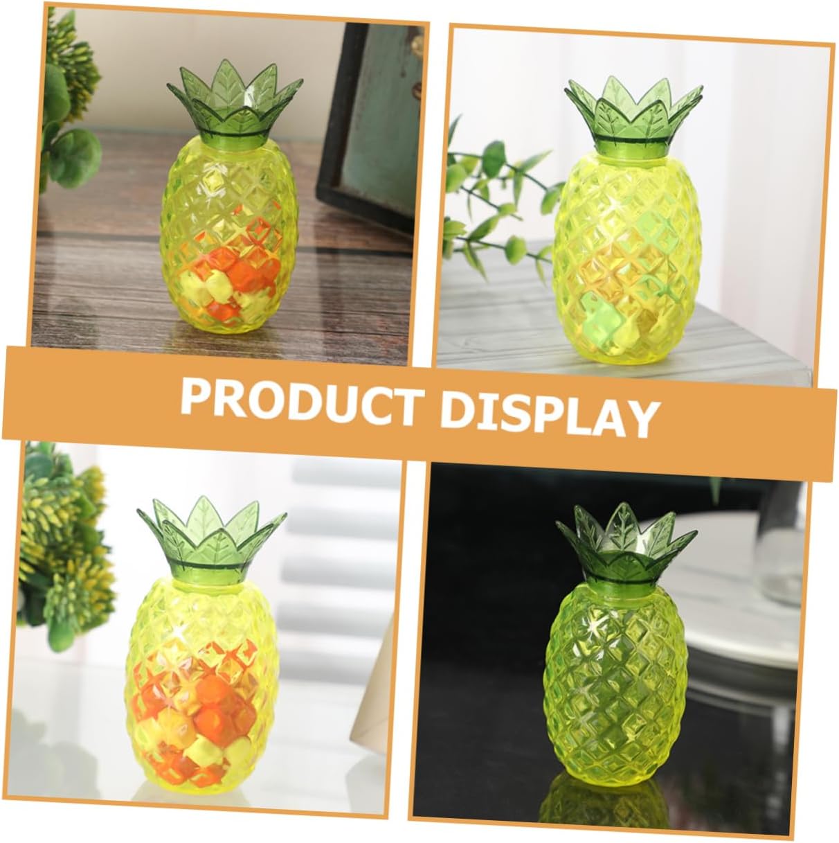 ABOOFAN 12Pcs Pineapple Candy Boxes Plastic Party Favor Containers