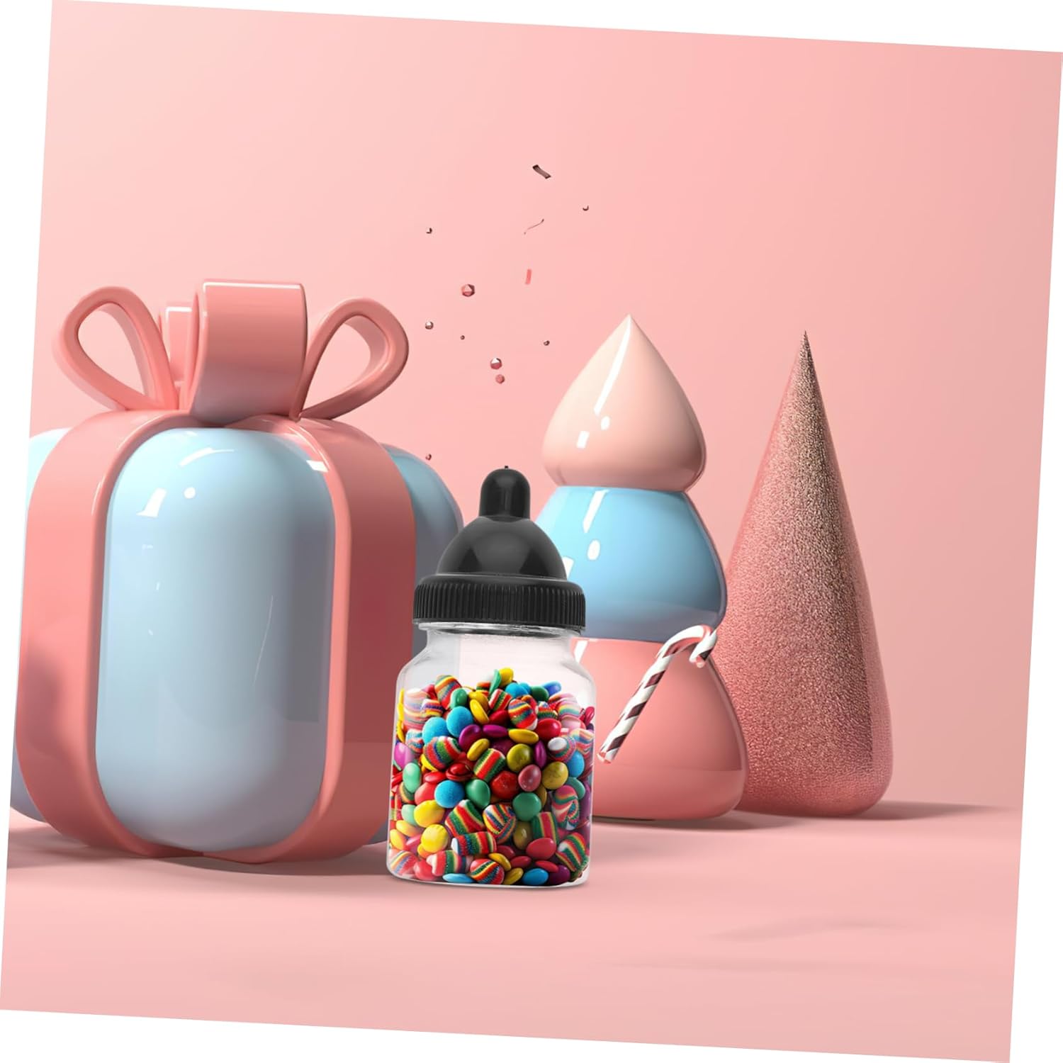 12pcs Transparent Bottle Candy Boxes for Parties and Celebrations