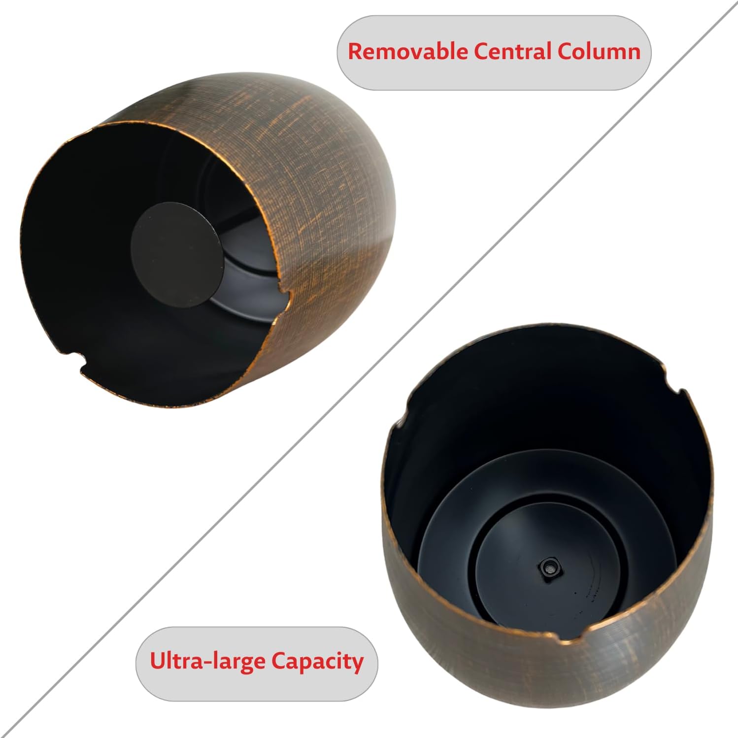 Wusifie Large Outdoor Ash Tray with Lid