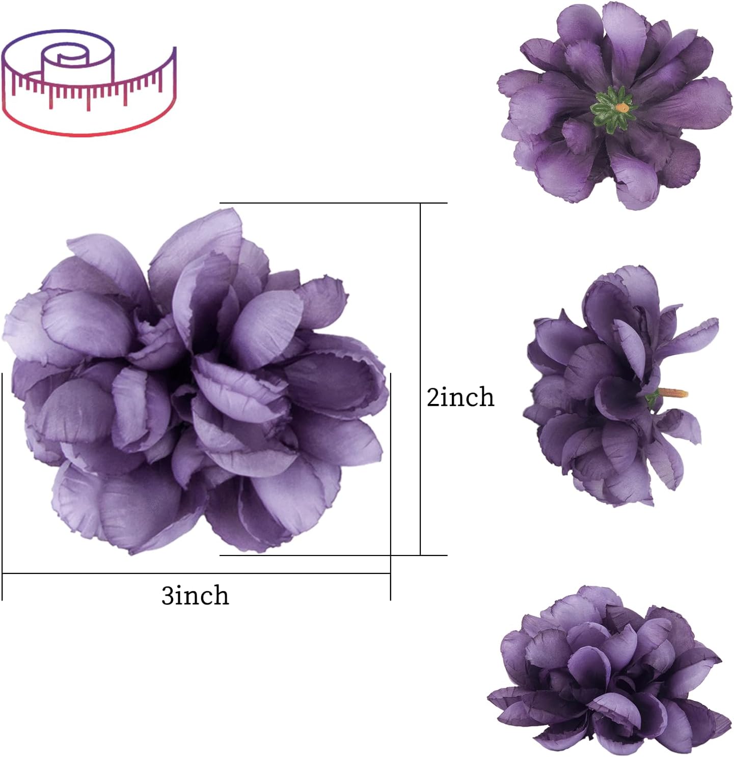 Floating Flowers for Purple Candle Centerpieces 12PCS