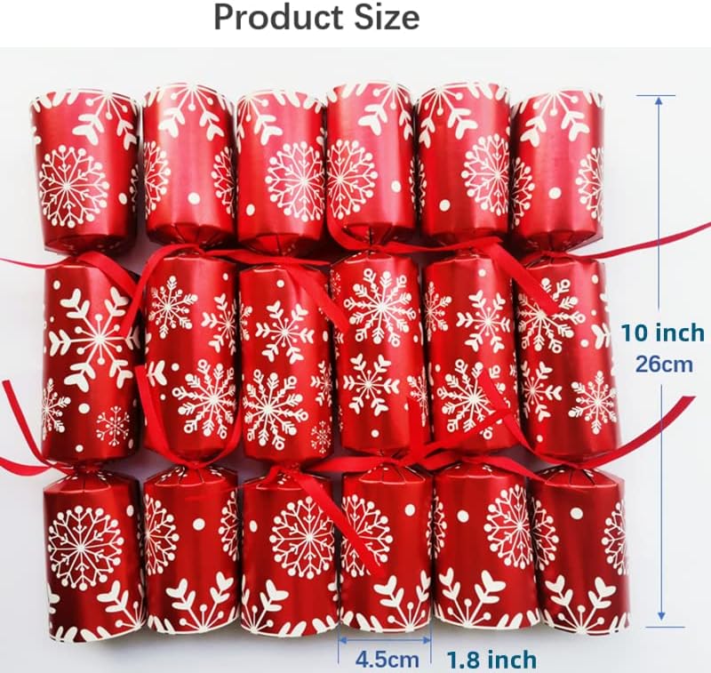 10 Inch Christmas Party Favor Pack of 6 with Hat Joke Toy