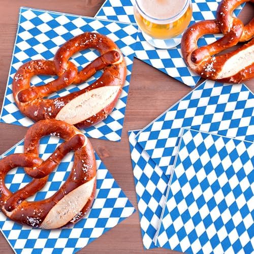 Aodaer 48 Piece Oktoberfest Napkin Set 13x13 Inches