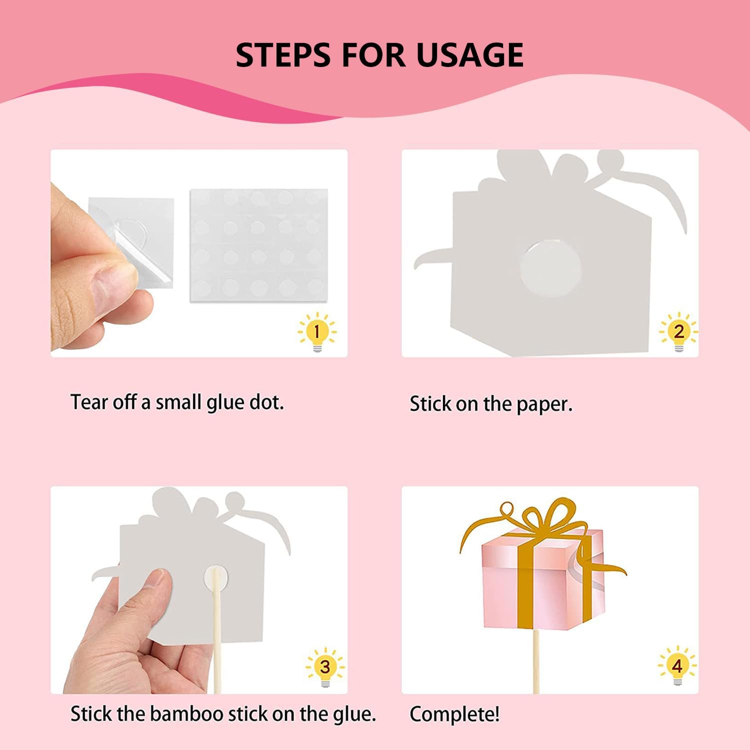 30 Piece Party Photo Booth Prop Set Rose Gold