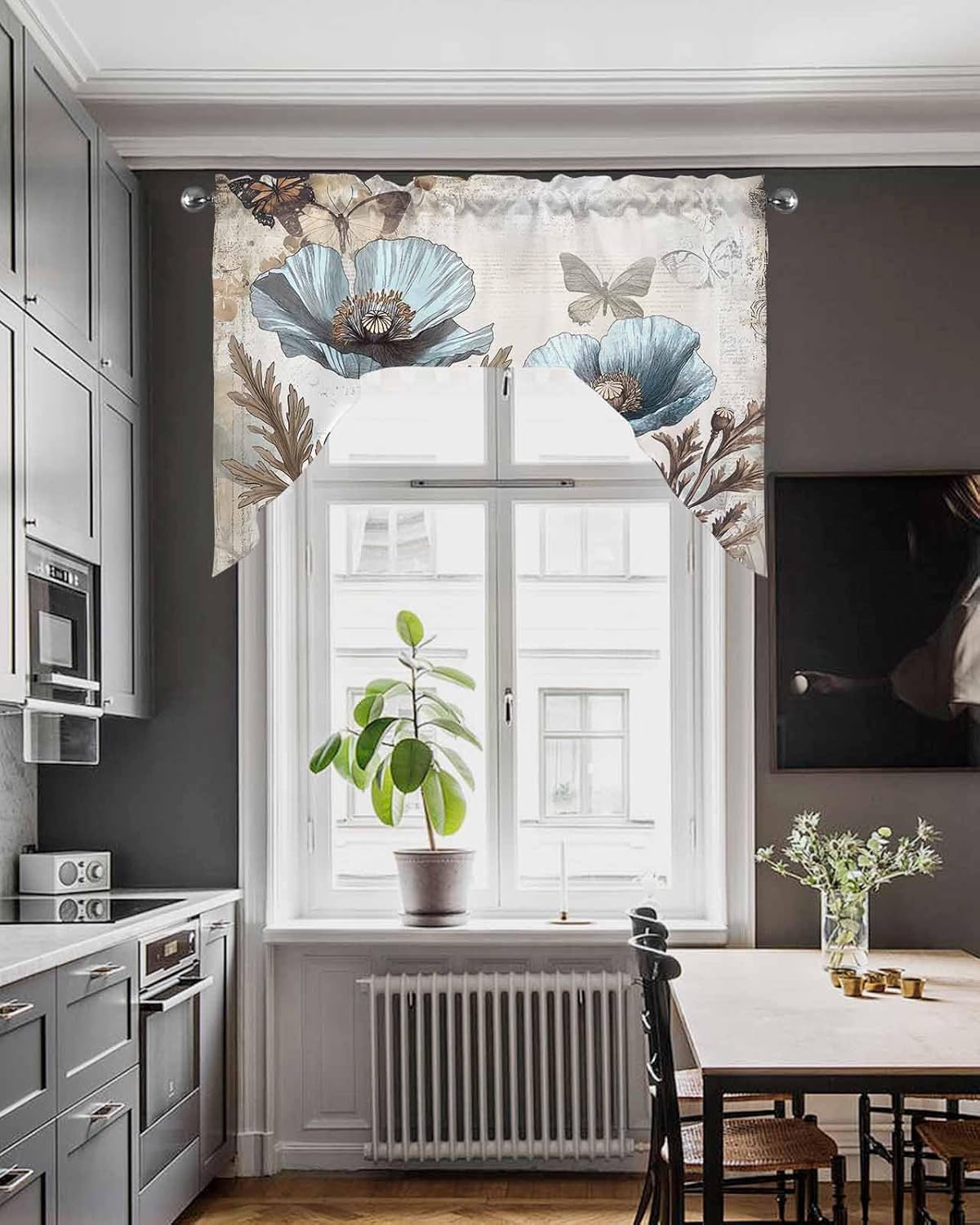 Vintage Tulip Flower Window Valance 56x36