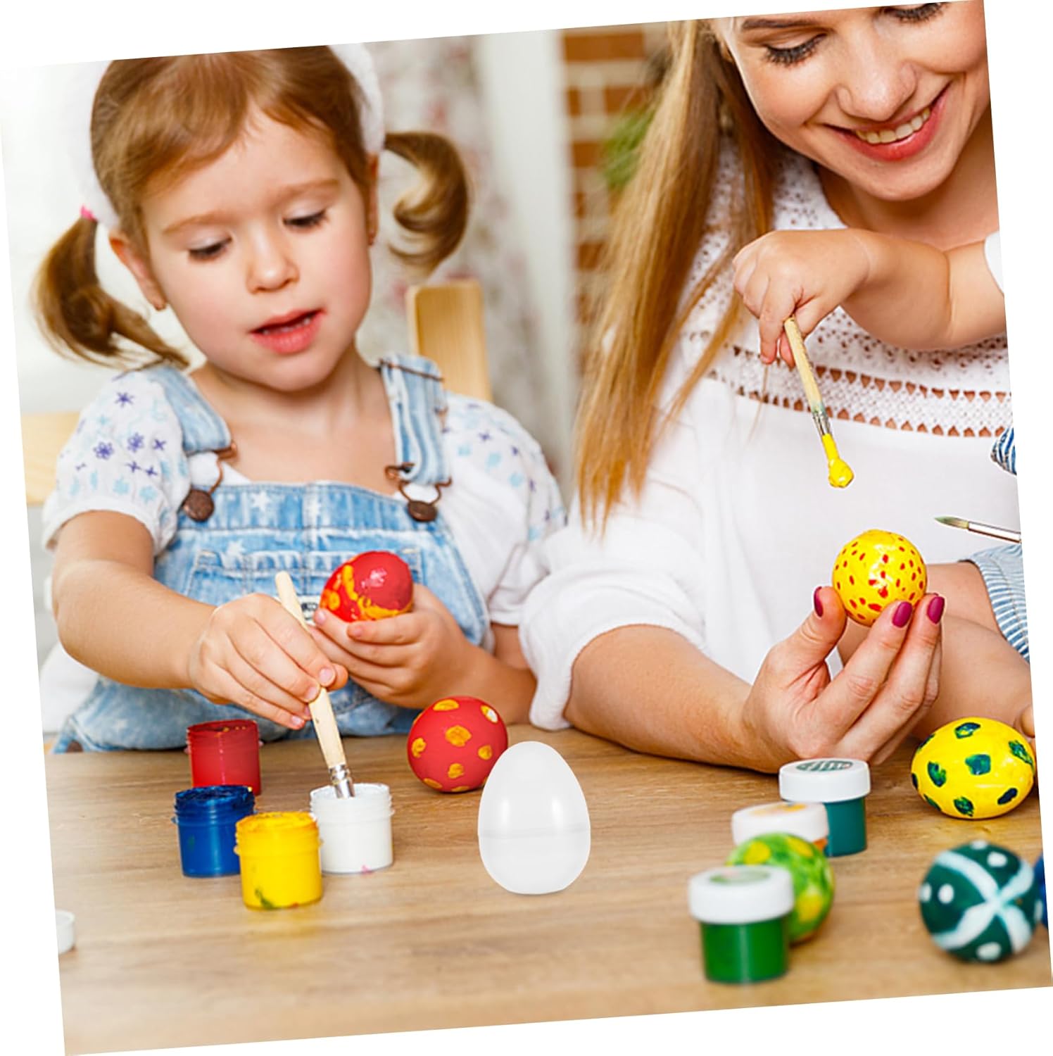 GLEAVI 6Pcs Jumbo Fillable Easter Eggs for Party Favors