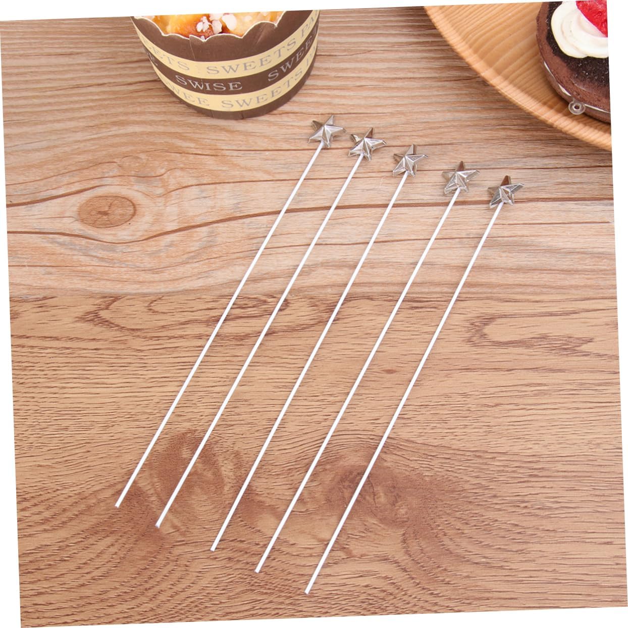 50pcs Five-Pointed Star Cake Insert Toppers
