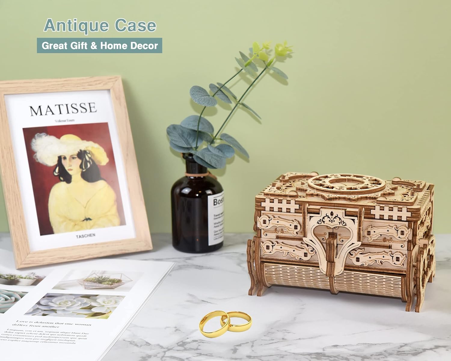 3D Wooden Puzzle Music Box - Antique Case