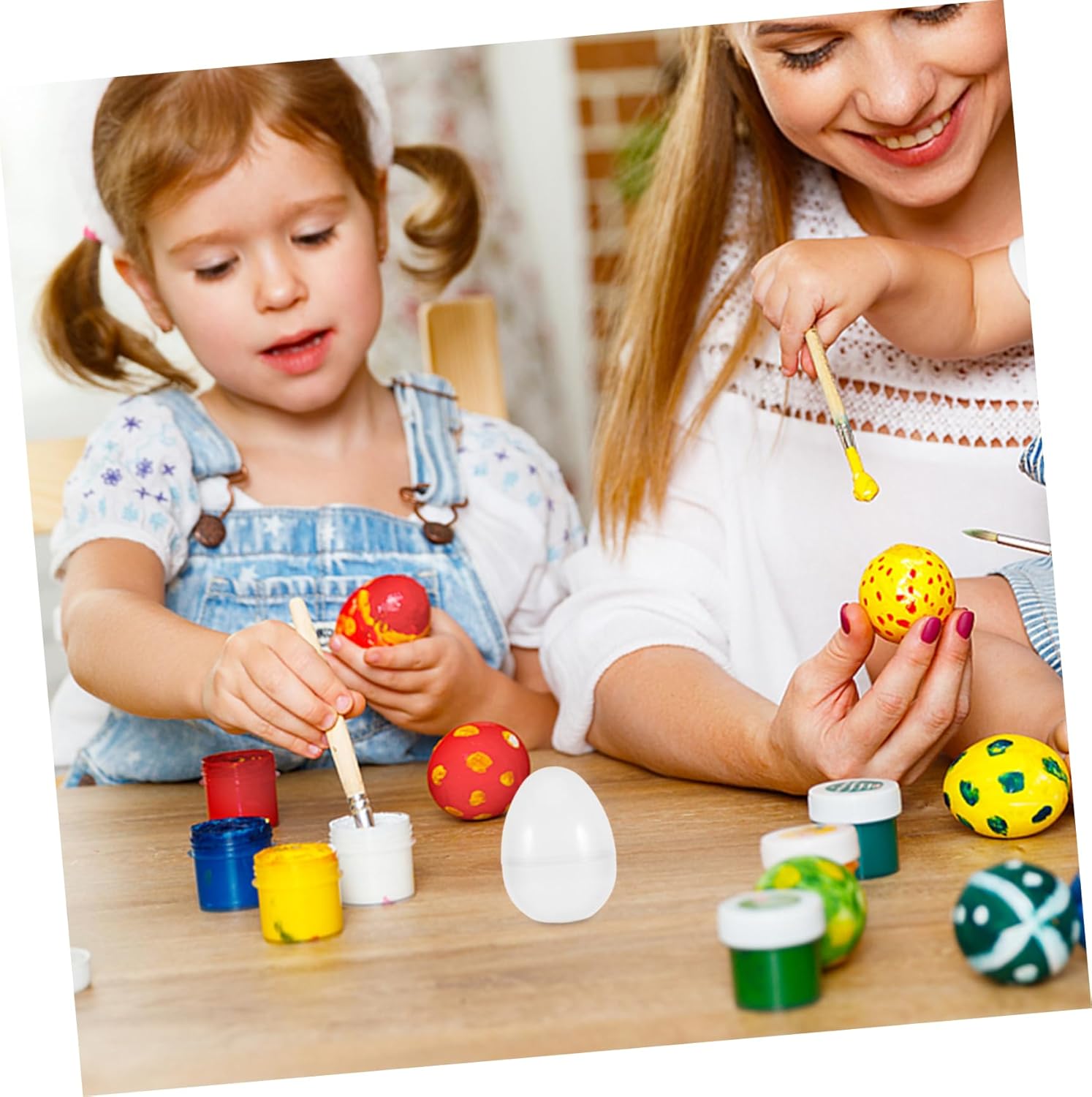 6Pcs Plastic Easter Eggs Fillable Candy Boxes