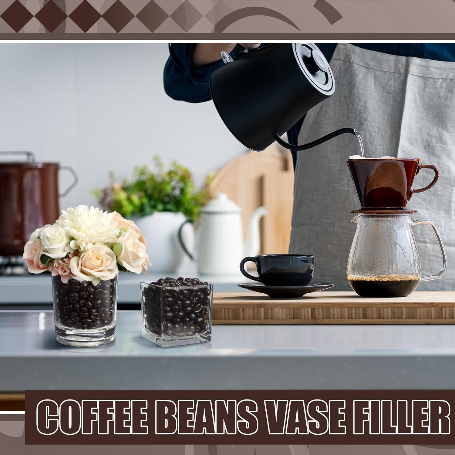 1000g Fake Coffee Beans Bulk for Decor and Crafts