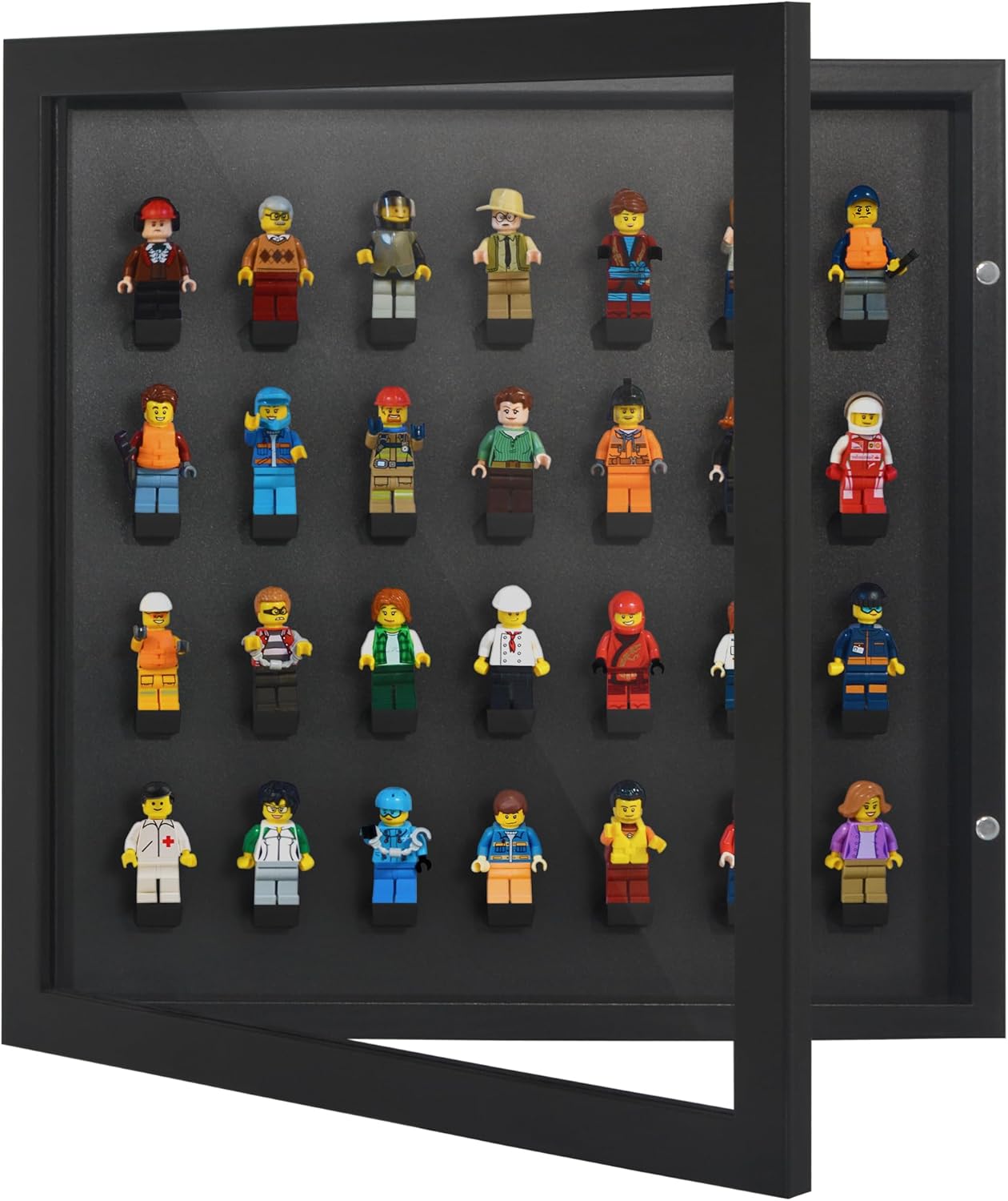 Americanflat 14x14 Minifigure Display Case - Black