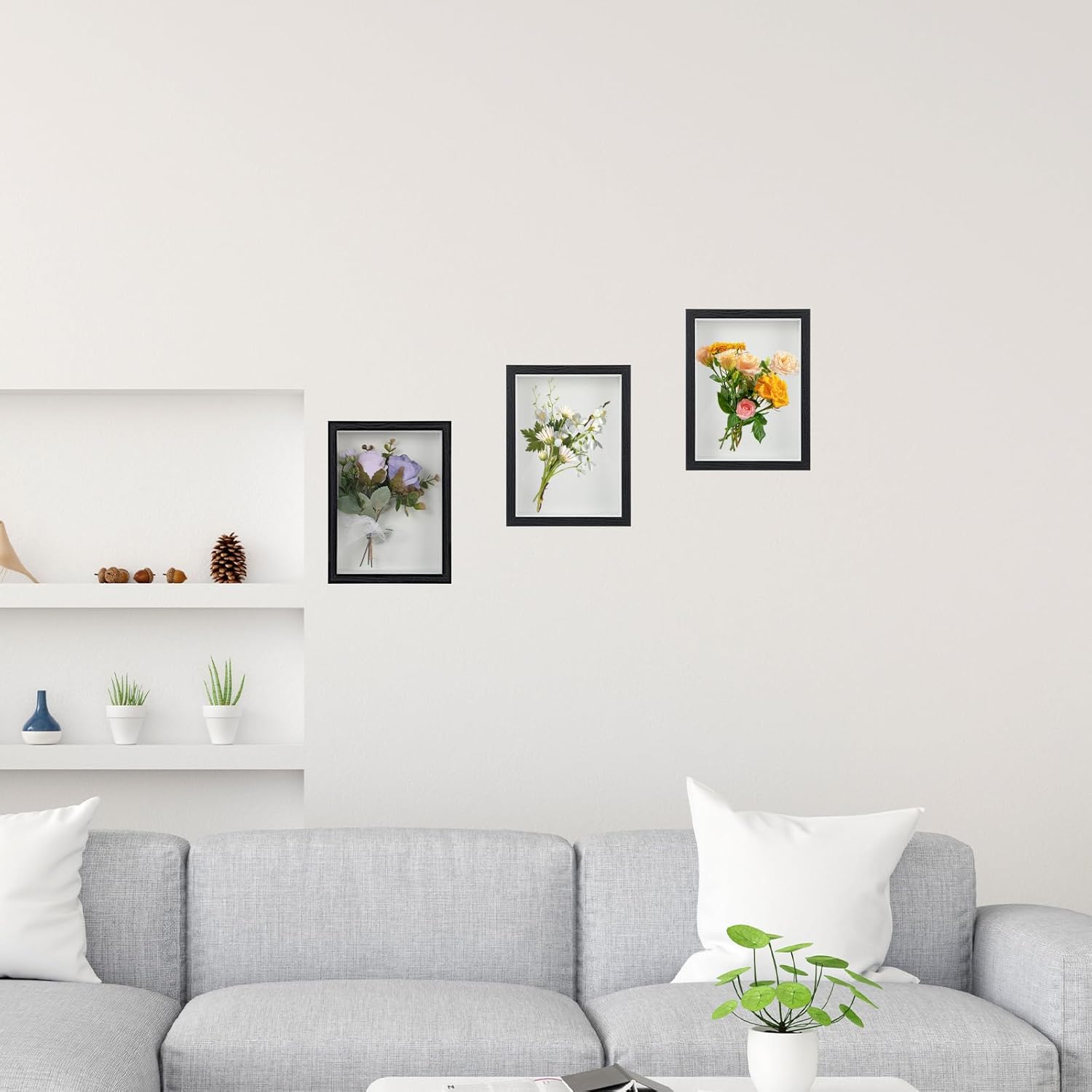 4 Pack 6x8 Inch Shadow Box Frame Display Case