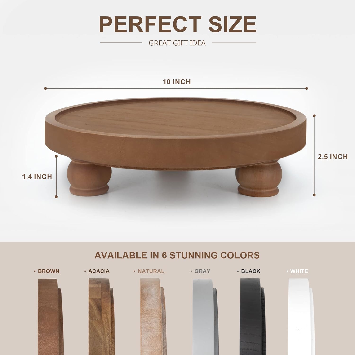 EOSAHR Rustic Wood Risers for Home Decor