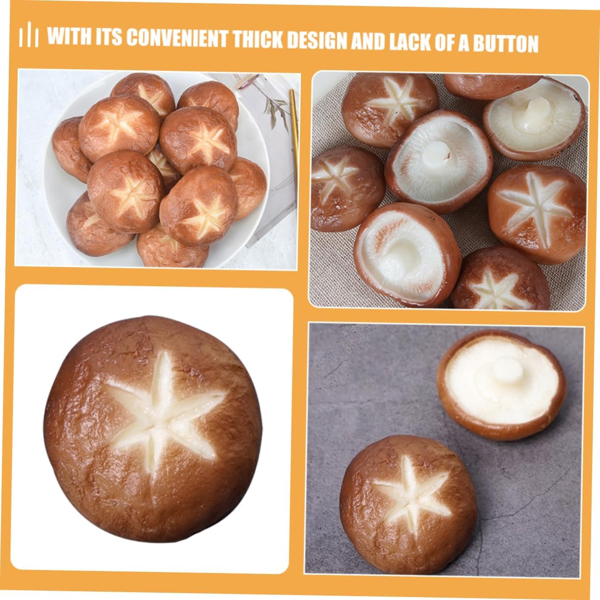 5pcs Realistic Shiitake Mushroom Photo Prop
