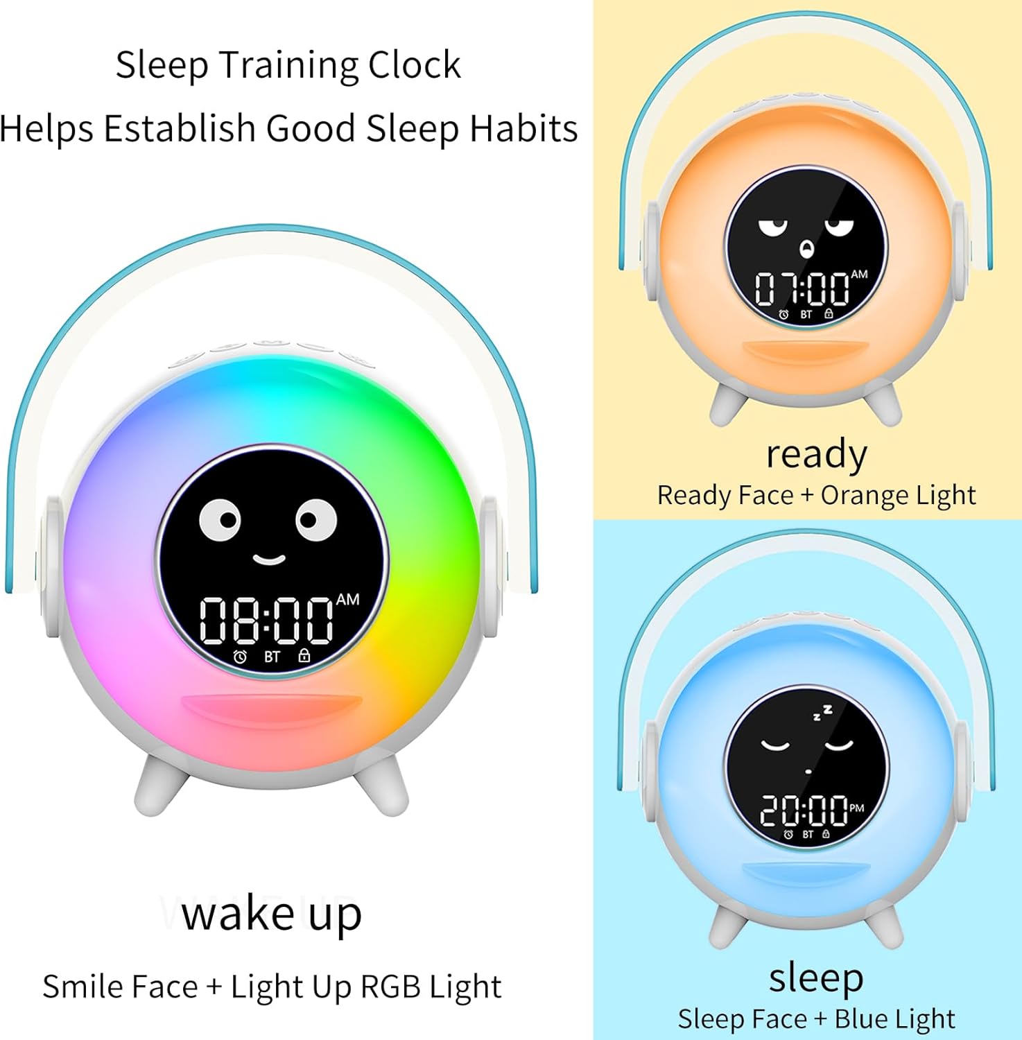 LOVME Kids Alarm Clock with Night Light and Sleep Sounds