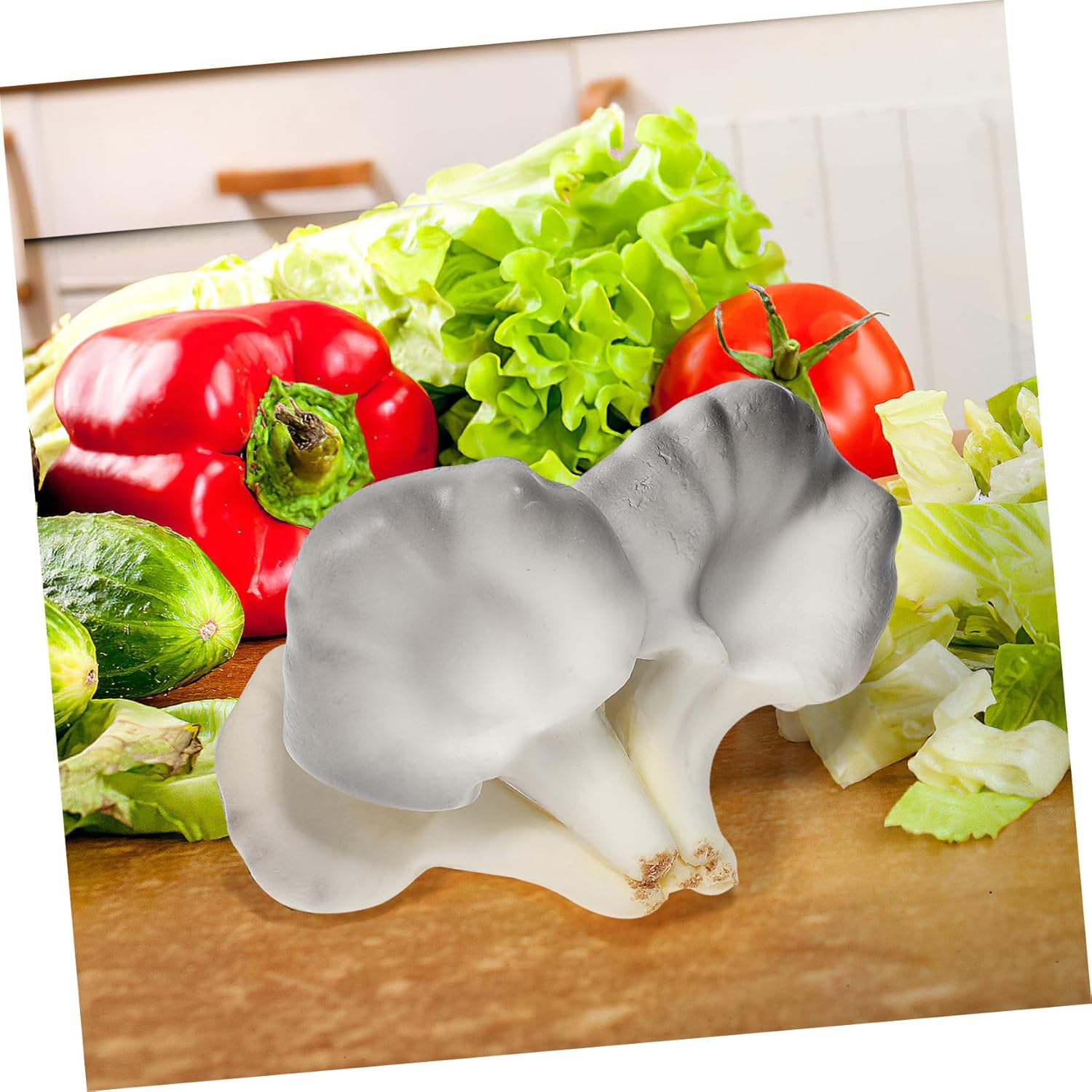 Ciieeo Realistic Faux Straw Mushroom Decor Prop